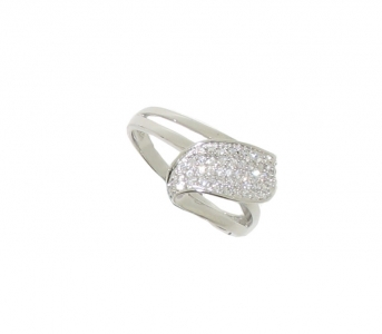 STERLING SILVER MICRO PAVE RING.