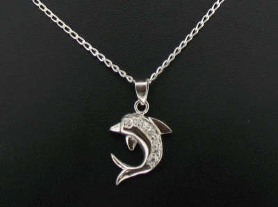 925 STERLING DOLPHIN PENDANT.